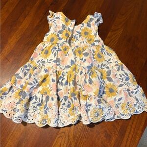 Catherine Malandrino Kids Dress with Yellow and Blue Floral Design